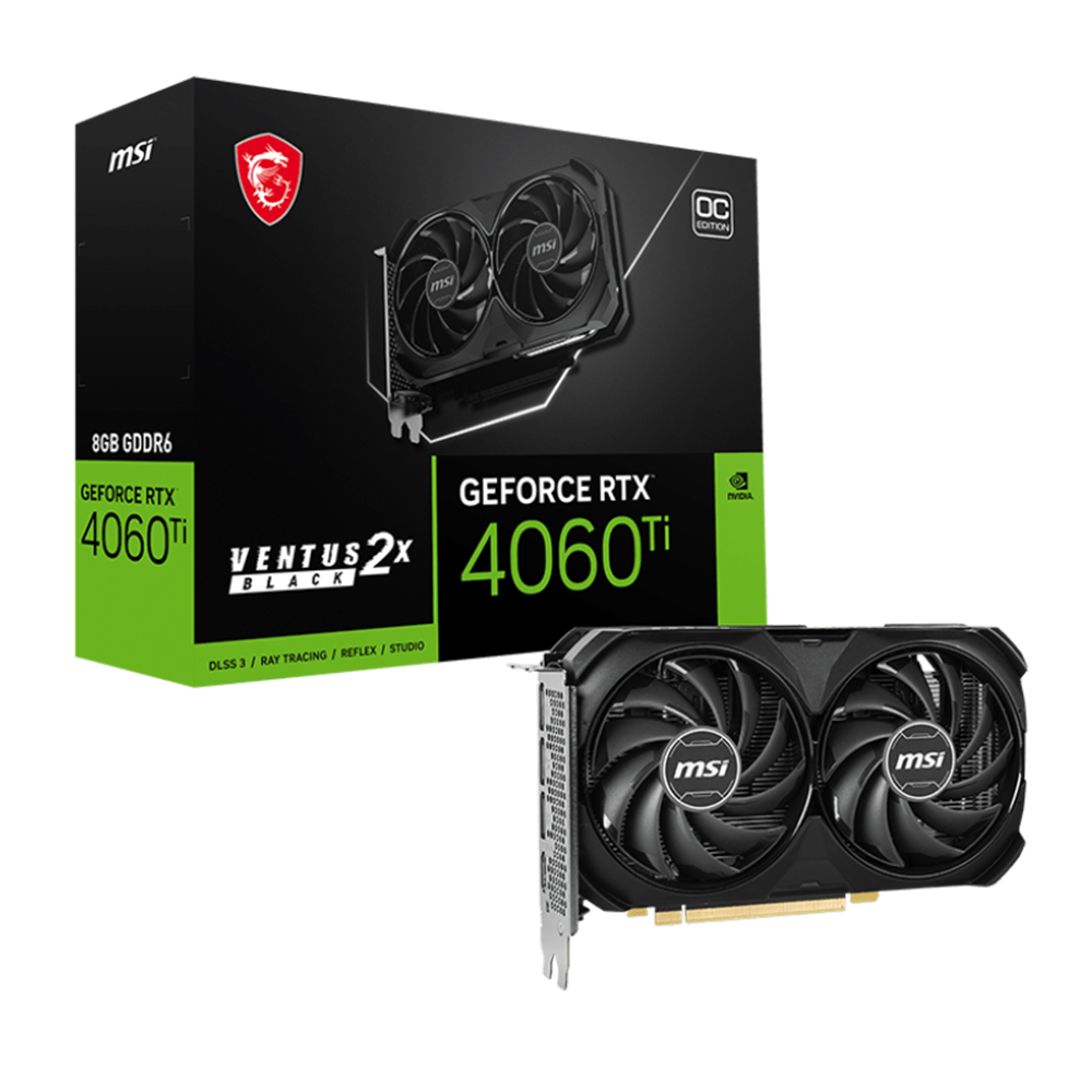 MSI GeForce RTX 4060 Ti VENTUS 2X BLACK 16G OC 